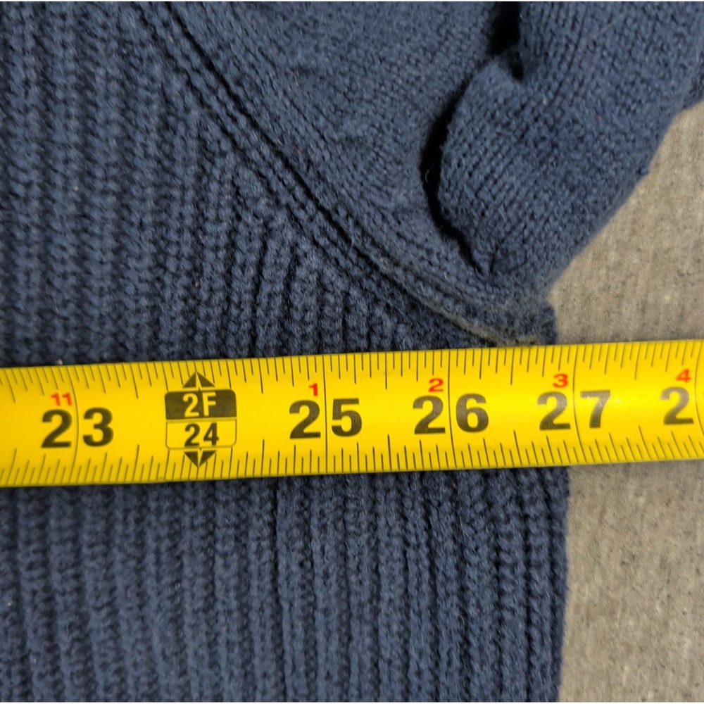 Vtg 90s IZOD Sweater Pullover XXL Chunky Cable Knit Wool V Neck Tennis Preppy - Picture 5 of 8